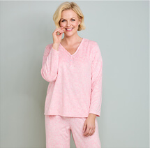 Brushed Fleece Print Pyjama - LH400